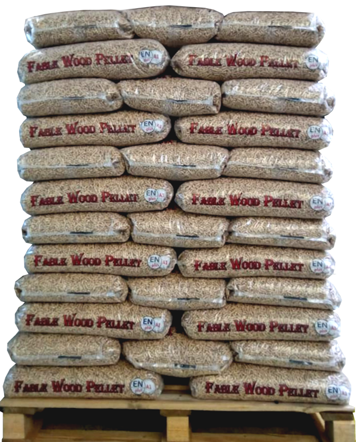 Fable houtpellets (wit) - EN+A1 - 1 pallet (60 zakken) - Afbeelding 2