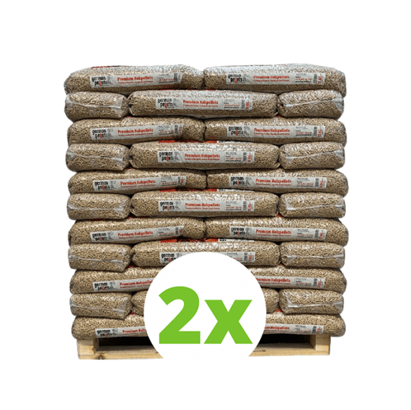 German Pellets (wit) - houtpellets EN+A1 - 2 pallets (132 zakken)