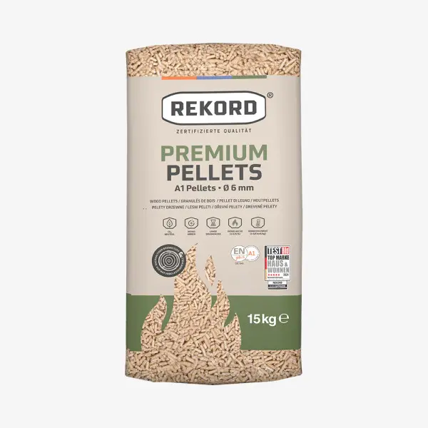Premium REKORD Pellets A1, Sackware auf Palette (66 x 15 kg) - Afbeelding 2